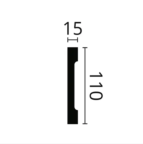 Плинтус NMC Wallstyl FD2S (110х15х2000 мм) в Санкт-Петербурге