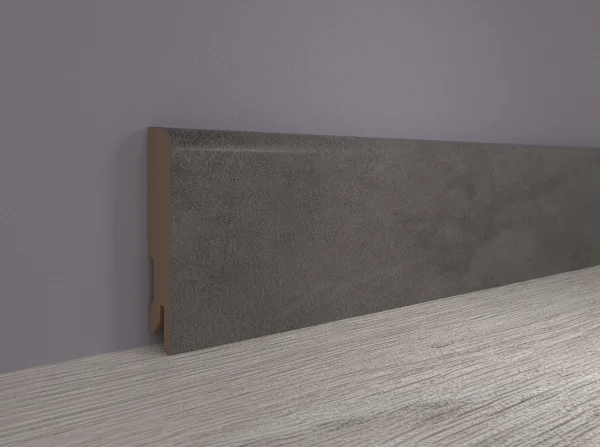 Плинтус MDF Bonkeel 24064 Бетон Лофт Графит (100х16х2400 мм) в Санкт-Петербурге