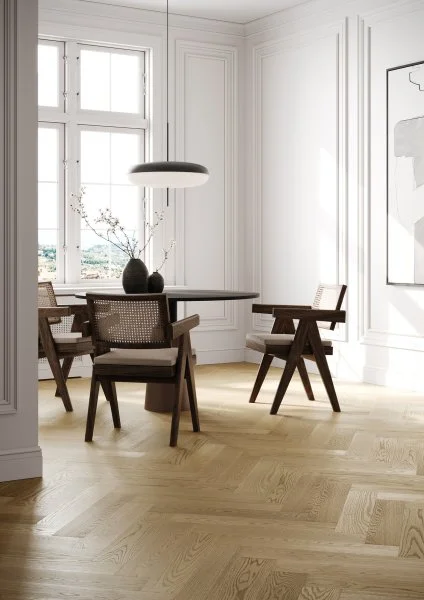 Паркетная доска Quartz Parquet Английская Ёлка Дуб Шампань 33-414 в Санкт-Петербурге