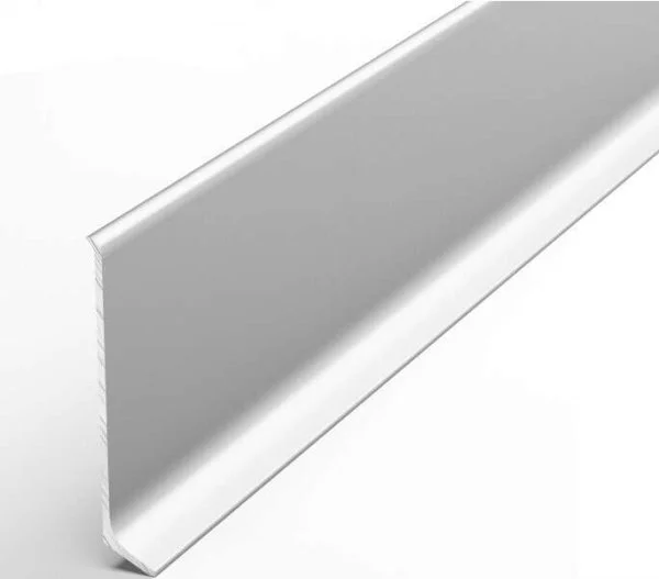 Алюминиевый плинтус Bonkeel ПЛ60 501л Серебро Люкс (58,5х11,2х2500мм) в Санкт-Петербурге