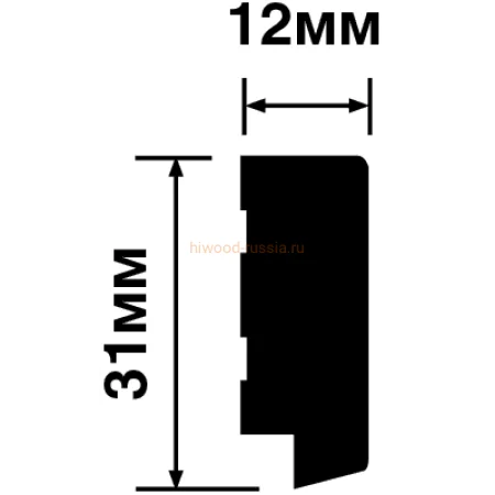 Финишный молдинг LF124B BK114K левый декорированный (31х12х2700мм) в Санкт-Петербурге