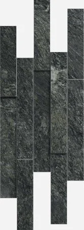 Керамогранит Italon Скайфолл Неро Брик 3D (Патинированная, 28х78) в Санкт-Петербурге