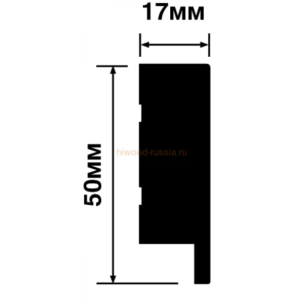 Финишный молдинг LF1 W50 (50х17х2700мм) в Санкт-Петербурге