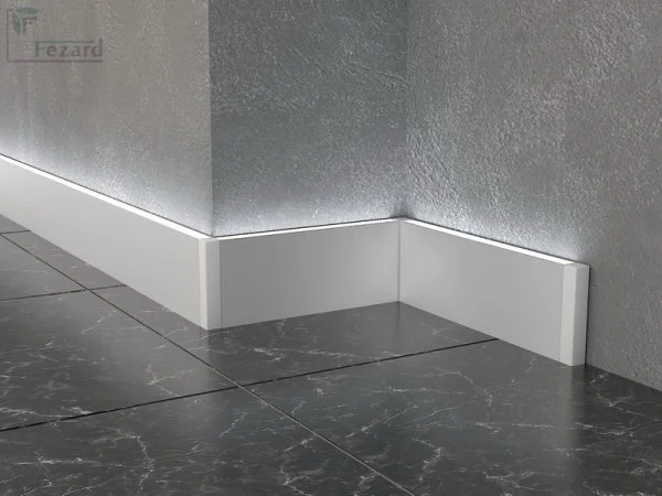 Алюминиевый плинтус Fezard Кабельный ALP-G80-LA Алюминий 80*15*2500 мм в Санкт-Петербурге