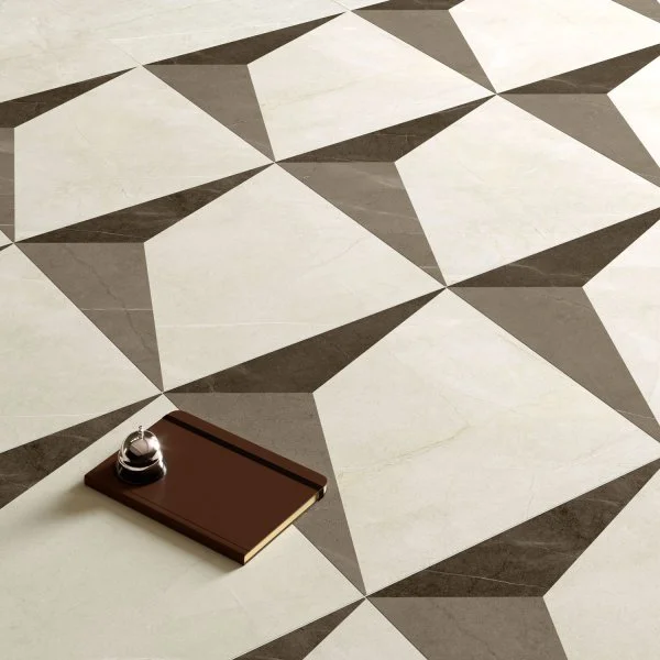 Керамогранит Coliseum Фьямма Уайт Вставка Фрэйм 60х60 (Натуральный и Реттифицированный) в Санкт-Петербурге