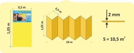 Подложка Солид 2мм гармошка желтая (10.5 м2) в Санкт-Петербурге