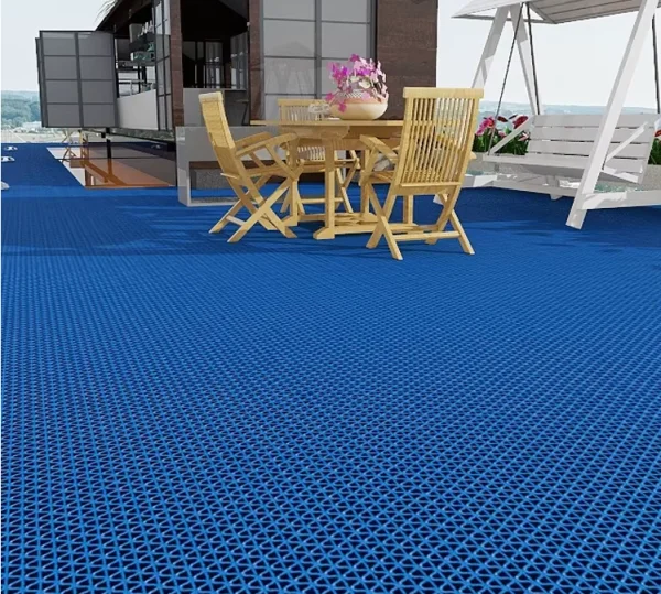 Грязезащитное рулонное покрытие ЗигЗаг Синий 4,5 мм (1,2 м) Китай в Санкт-Петербурге