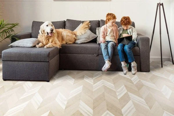 Пробковое покрытие CorkStyle Chevron Creme в Санкт-Петербурге