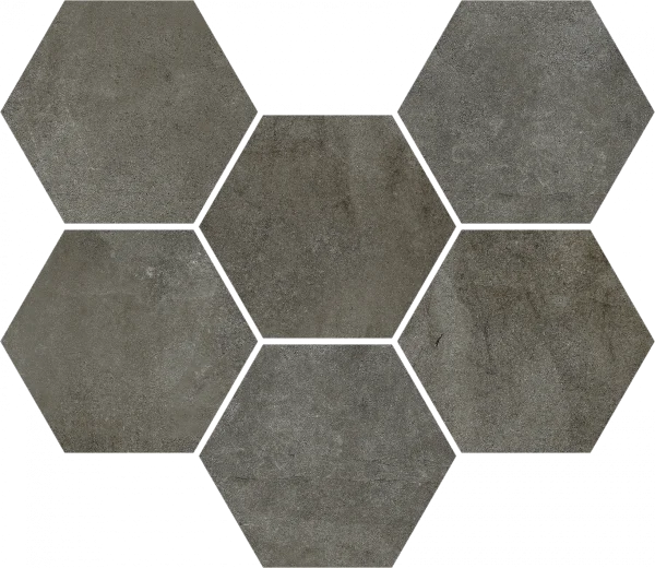 Керамогранит Coliseum Экспо Дарк Мозаика Гексагон (Натуральная, 25х29) в Санкт-Петербурге