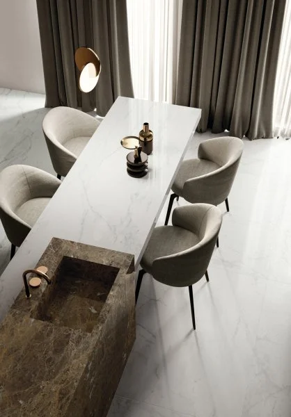 Керамогранит Italon Шарм Делюкс Бьянко Микеланджело 60х120 (Паттинированная и реттифицированная) в Санкт-Петербурге