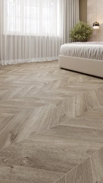 Кварц-виниловая плитка Alpine Floor Chevron Дуб Натур. Отбеленный ECO 20-3 (2,5 мм. 43 класс) в Санкт-Петербурге