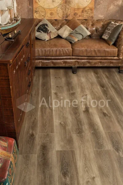 Кварц-виниловая плитка Alpine Floor Premium XL Дуб Коричневый ЕСО 7-9, 8 мм. 43 класс в Санкт-Петербурге
