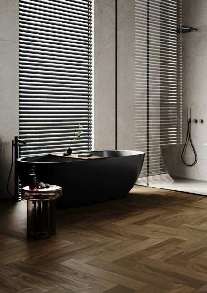 Паркетная доска Quartz Parquet Английская Ёлка Орех Американский 33-400-29 в Санкт-Петербурге