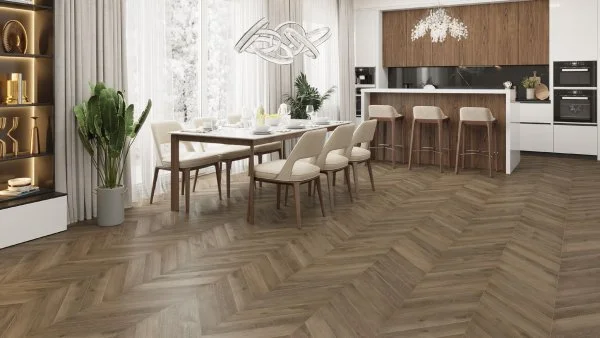 Кварц-виниловая плитка Alpine Floor Chevron Дуб Насыщенный ECO 20-4 (2,5 мм. 43 класс) в Санкт-Петербурге