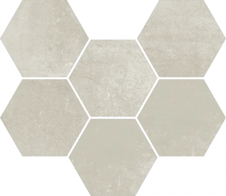 Керамогранит Coliseum Экспо Уайт Мозаика Гексагон (Натуральная, 25х29) в Санкт-Петербурге