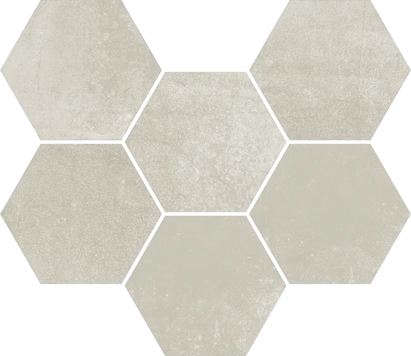 Керамогранит Coliseum Экспо Уайт Мозаика Гексагон (Натуральная, 25х29) в Санкт-Петербурге