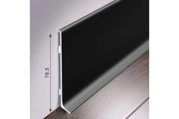 Алюминиевый плинтус Bonkeel ПЛ80 515л Черный (78,5х11,2х2500мм) в Санкт-Петербурге